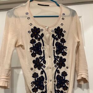 Floral Beaded Cardigan.